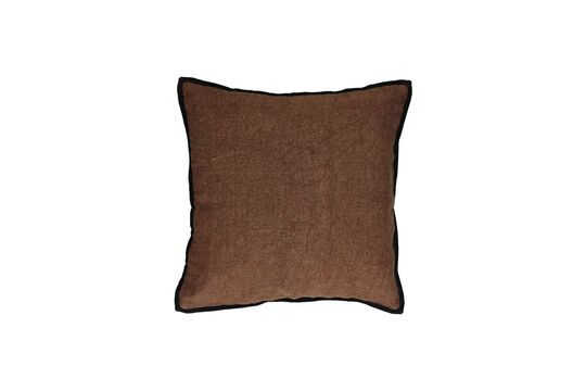 Opposites chocolate cotton cushion Clipped