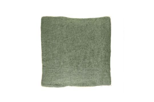 Opposites pale green linen cushion Clipped