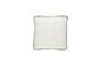 Miniature Opposites white and green linen cushion Clipped