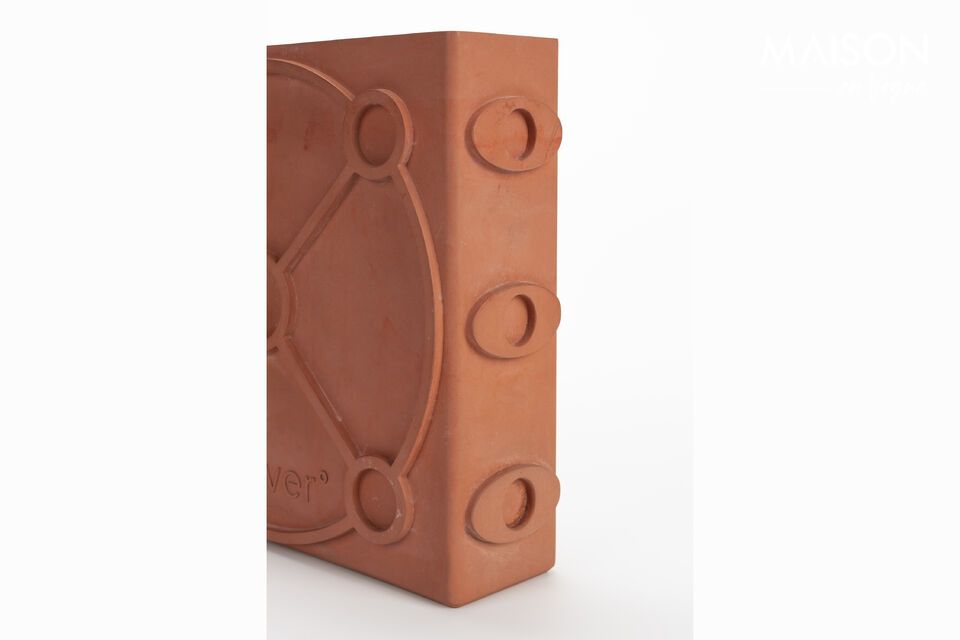 Orange concrete vase 20 cm Graphic - 1