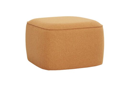 Orange Cube fabric pouffe Clipped