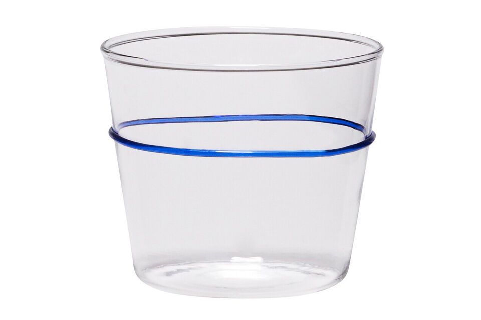 Orbit blue glass water glass Hübsch