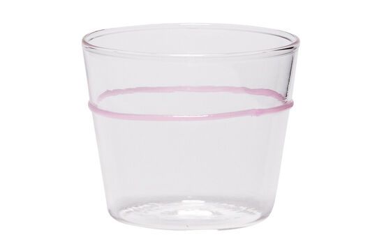 Orbit pale red glass water glass Clipped