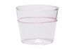 Miniature Orbit pale red glass water glass 1