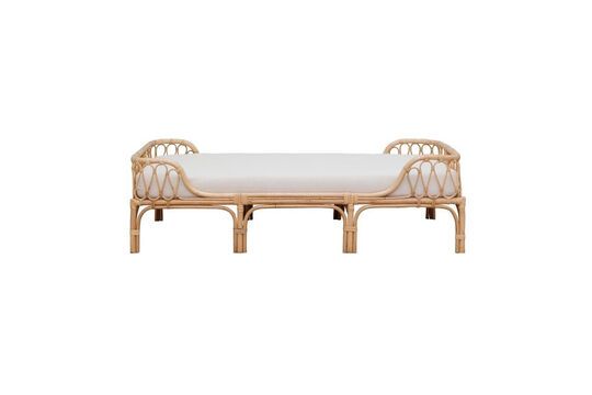 Origan beige rattan bench Clipped