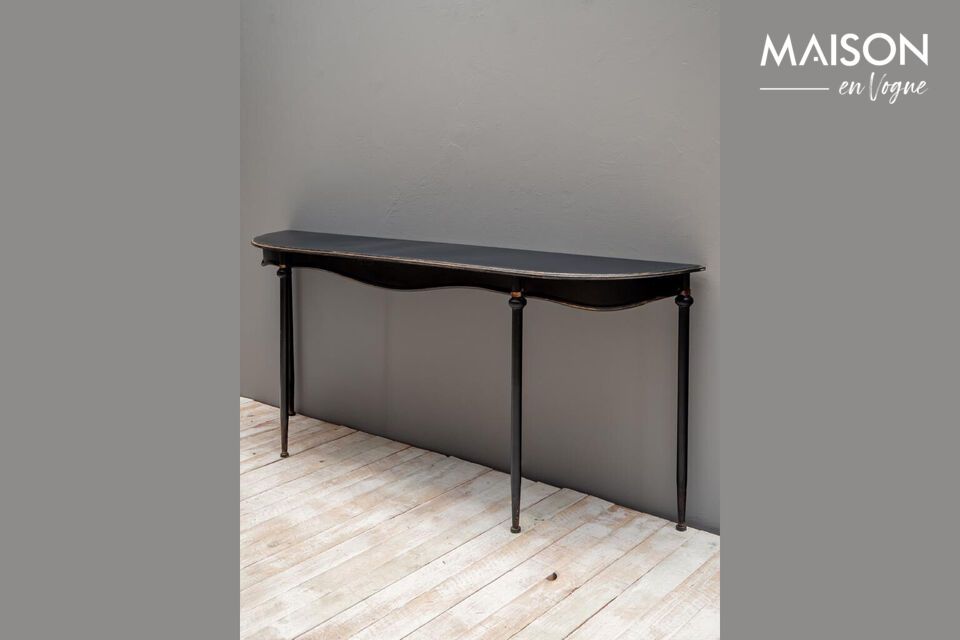 Orleans black metal console Chehoma