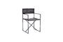 Miniature Oscar black metal armchair Clipped