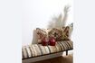 Miniature Osiris multicolored fabric bench 3