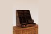 Miniature Oswald dark wood desk organizer 3