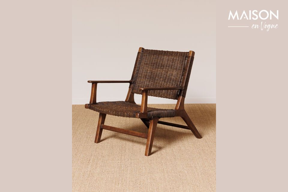 Otis brown rattan armchair Chehoma