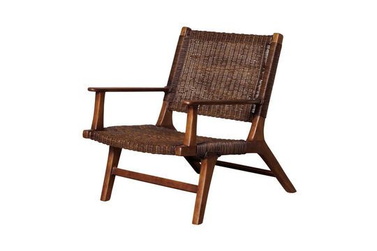 Otis brown rattan armchair