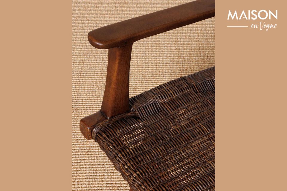 Add a touch of nature with this rattan armchair.