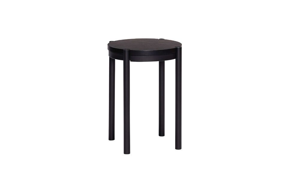 Oto black ash wood stool Hübsch