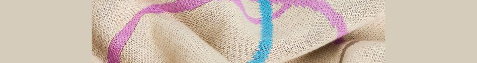 Material Details Outline multicolored cotton throw