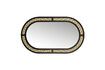 Miniature Oval black iron mirror Aida 1