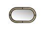 Miniature Oval black iron mirror Aida Clipped