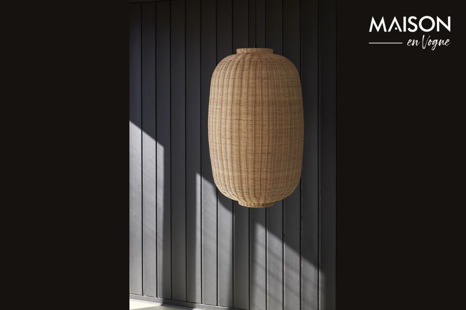 Oval black rattan lamp Chand Hübsch