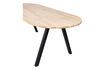 Miniature Oval table 220x90 in beige solid oak with square legs Tablo 4