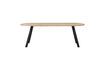 Miniature Oval table 220x90 in beige solid oak with square legs Tablo 3