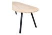 Miniature Oval table 220x90 in beige solid oak with square legs Tablo 5