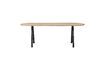 Miniature Oval table 220x90 in beige solid oak with square legs Tablo 1