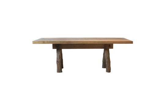 Oviston brown wood dining table 220cm Clipped