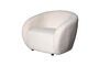 Miniature Oxygène white fabric armchair Clipped