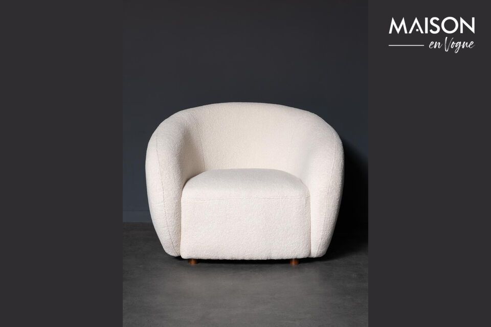 Discover sleek comfort with our Oxygen White Fabric Armchair