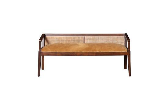 Palmyre dark wood bench seat Clipped