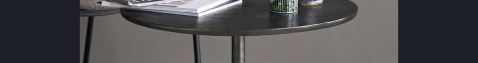 Material Details Pan black aluminum coffee table