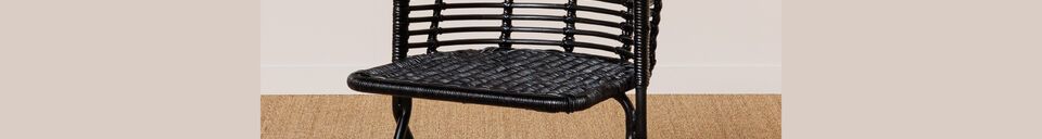 Material Details Panama black rattan chair