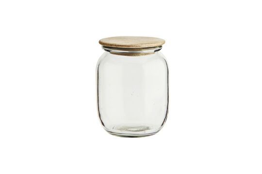 Pango glass jar with mango lid Clipped