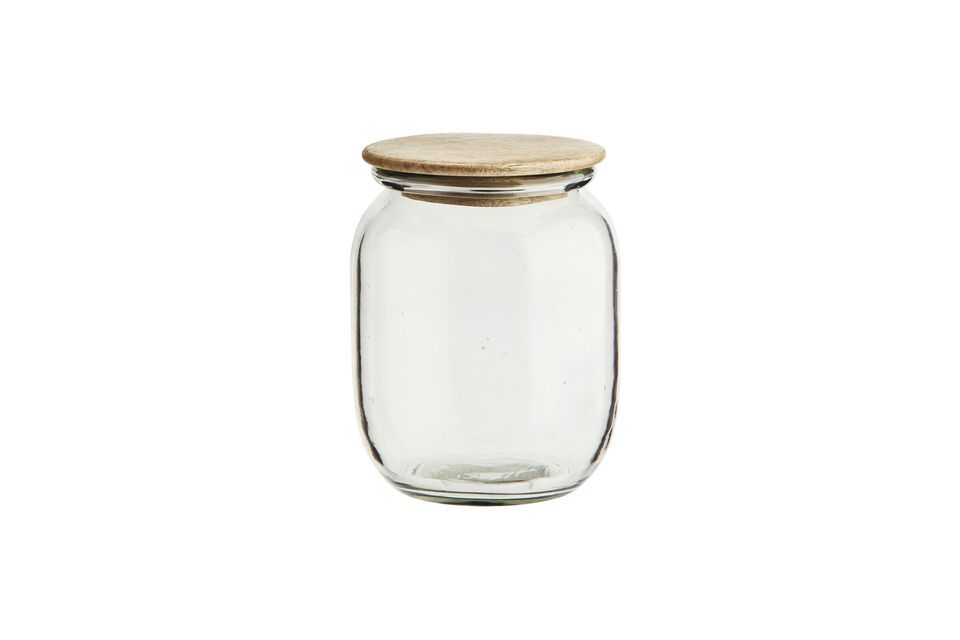 Pango glass jar with mango lid Madam Stoltz