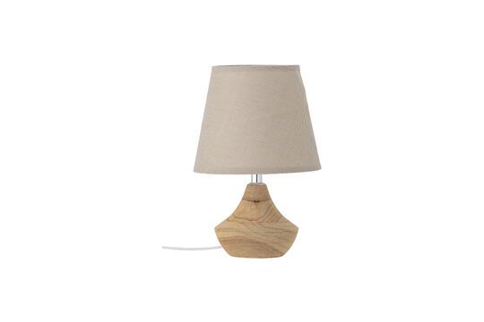 Panola natural rubberwood table lamp Clipped