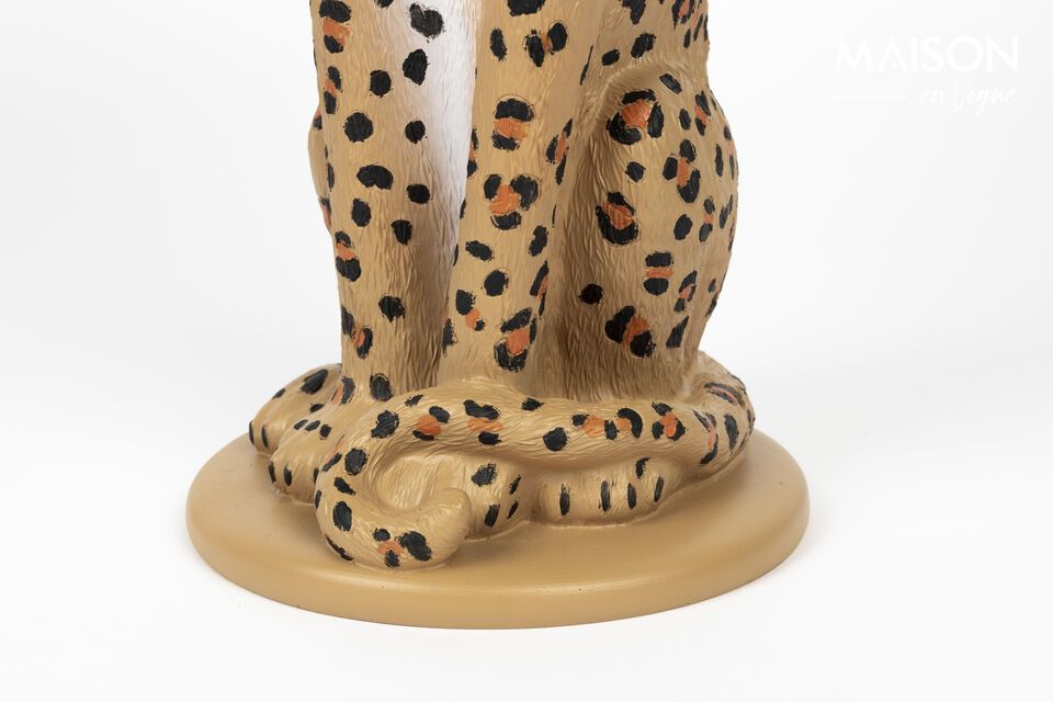 Panther beige resin candleholder - 6