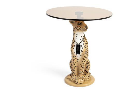 Panther beige resin side table Clipped