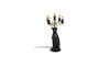 Miniature Panther black resin floor lamp Clipped