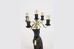 Miniature Panther black resin floor lamp 6