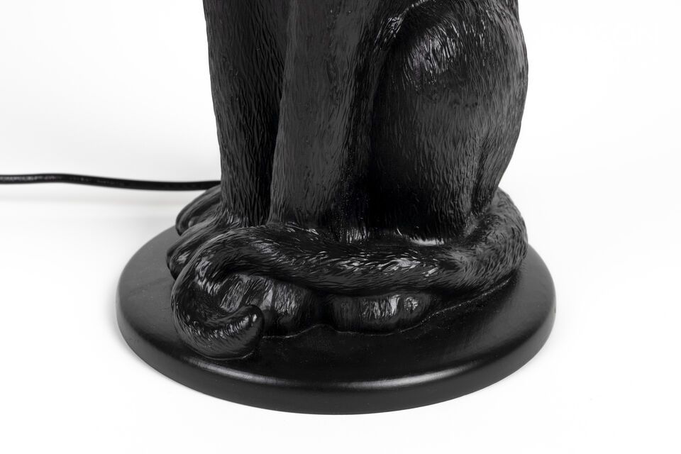 Panther black resin floor lamp - 7