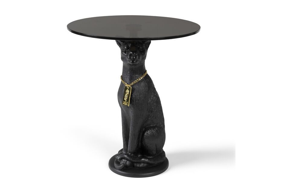 Panther black resin side table Bold Monkey