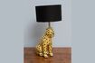 Miniature Panther table lamp in yellow stoneware 1