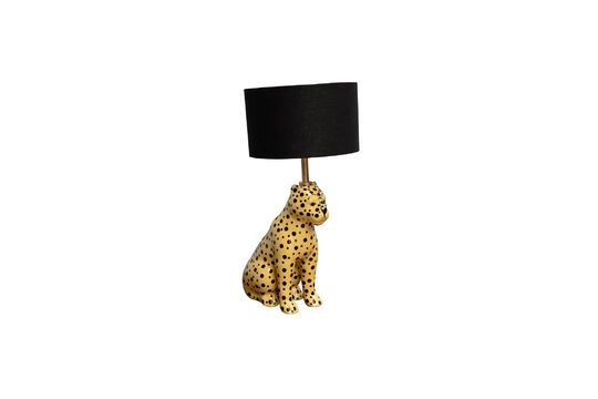 Panther table lamp in yellow stoneware Clipped