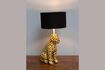 Miniature Panther table lamp in yellow stoneware 2