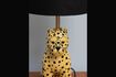 Miniature Panther table lamp in yellow stoneware 4