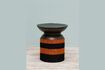 Miniature Paprika brown metal side table 1