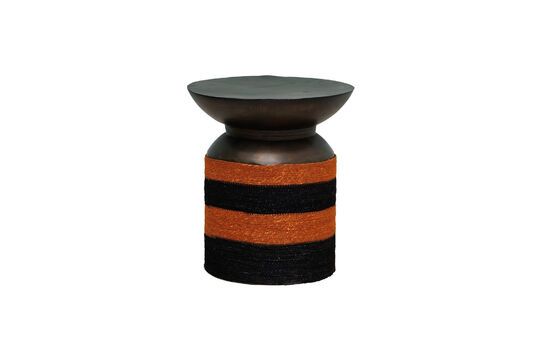 Paprika brown metal side table Clipped