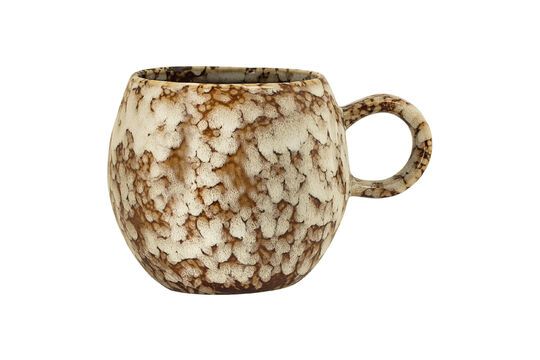 Paula brown tortoiseshell stoneware mug Clipped