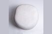 Miniature Pebble small outdoor stool in white clay 1