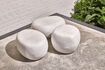 Miniature Pebble small outdoor stool in white clay 2