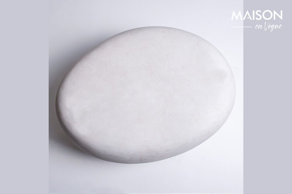 Pebble white clay outdoor stool Pomax